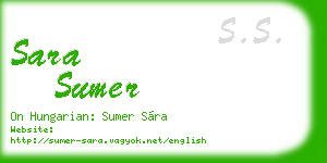 sara sumer business card